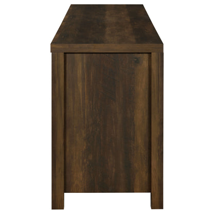 Madra 2-door Engineered Wood 79" TV Stand Dark Pine