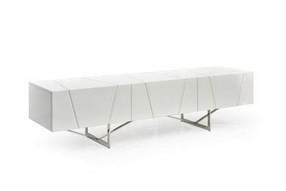 Modrest Chrysler Modern White TV Stand