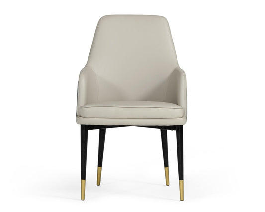 Modrest Duval Modern White and Grey Dining Chair