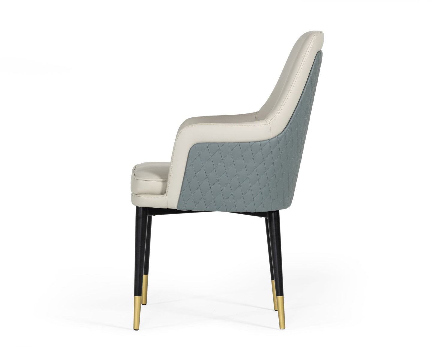 Modrest Duval Modern White and Grey Dining Chair