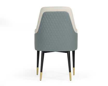 Modrest Duval Modern White and Grey Dining Chair