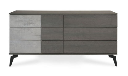 Nova Domus Palermo Italian Modern Faux Concrete and Grey Dresser