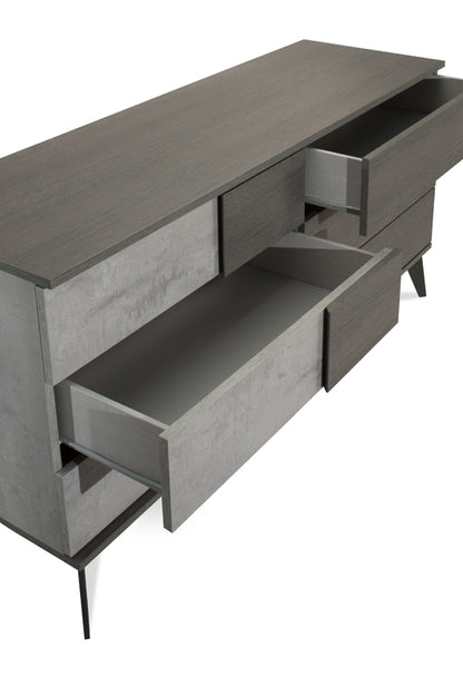 Nova Domus Palermo Italian Modern Faux Concrete and Grey Dresser
