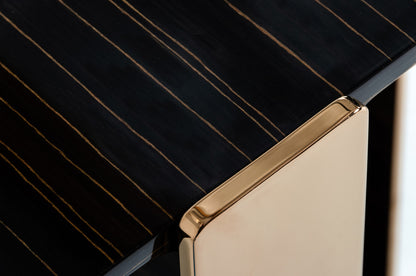 Modrest Leroy Modern Ebony and Rosegold End Table