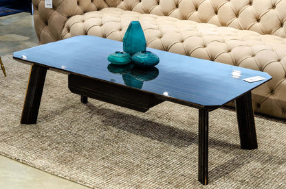 Modrest Chadwick Modern Ebony and Rosegold Coffee Table