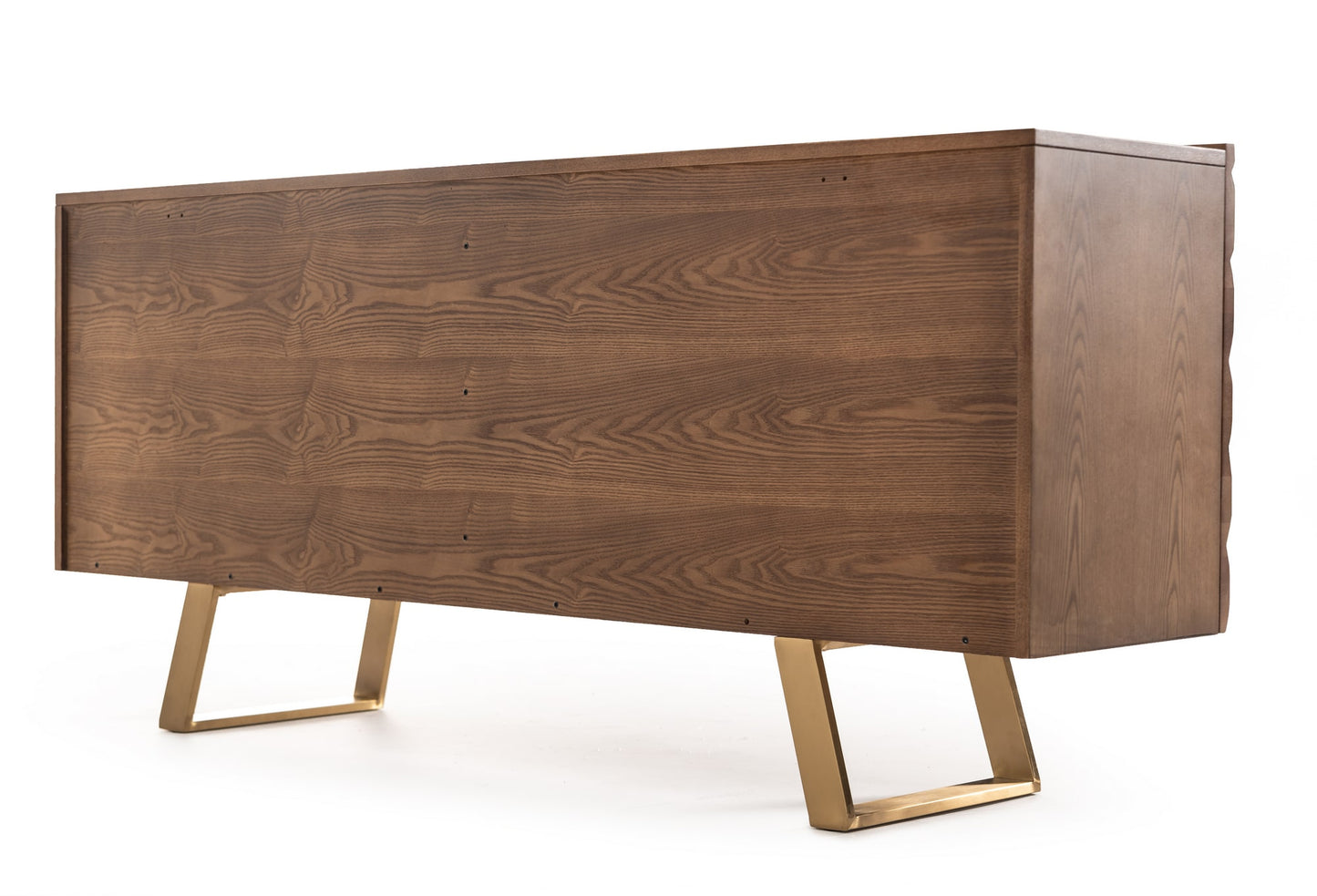 Modrest Finley Mid-Century Walnut and Gold Buffet