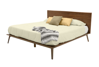 Modrest Carmen Mid-Century Modern Walnut Bed