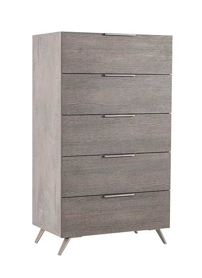 Nova Domus Bronx Italian Modern Faux Concrete and Grey Chest