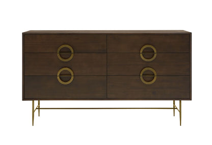 Modrest Selena Modern Acacia and Brass Dresser