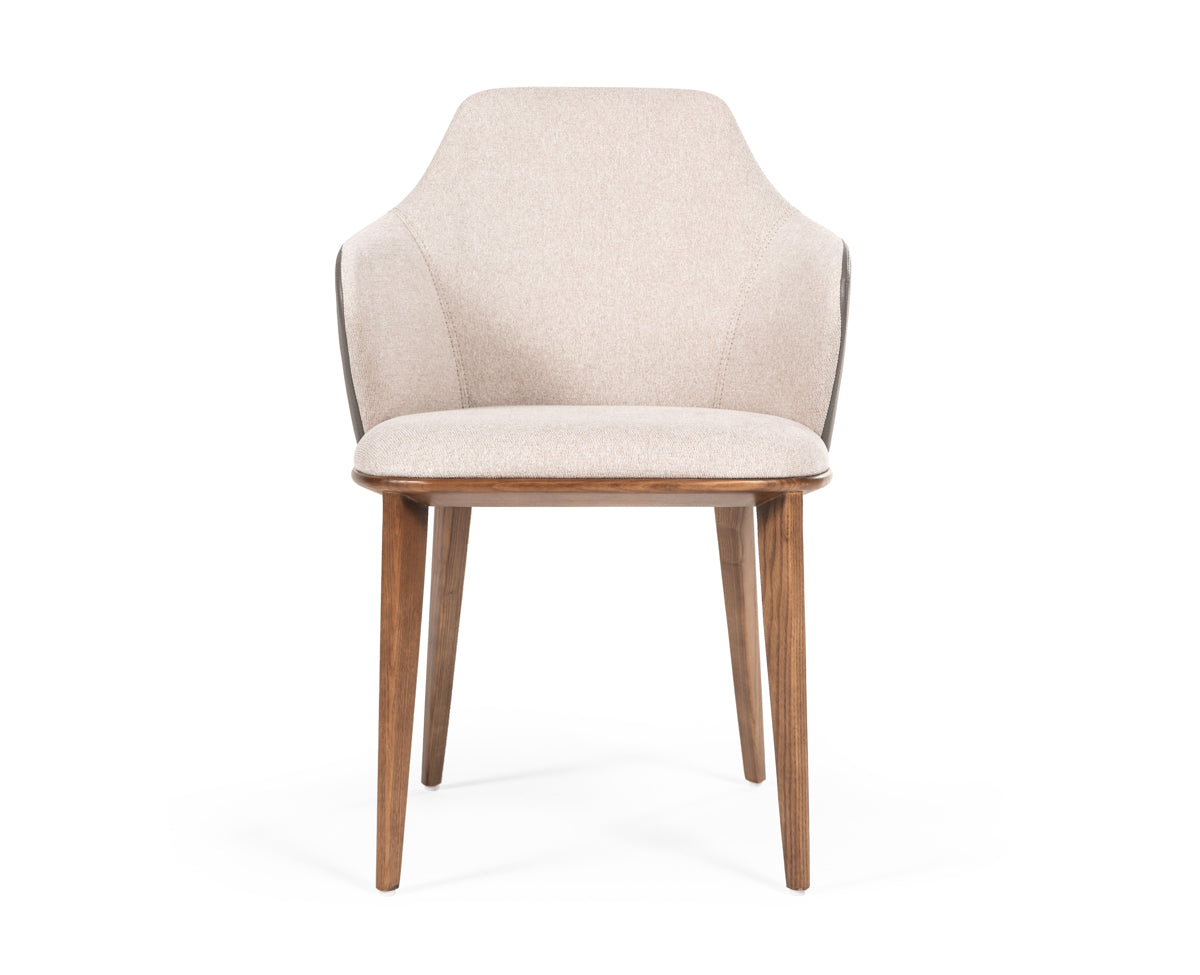 Modrest Megan Modern Beige and Grey Dining Chair