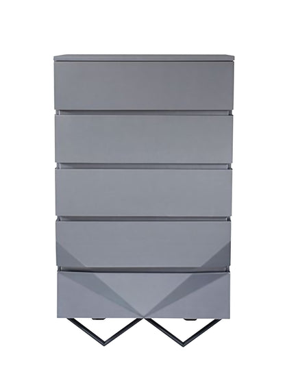 Modrest Duke Modern Grey and Black Gun Chrome Chest