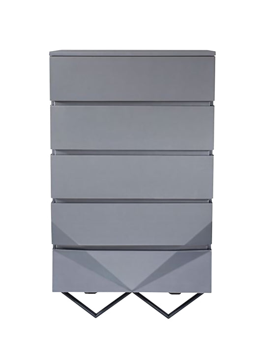 Modrest Duke Modern Grey and Black Gun Chrome Chest