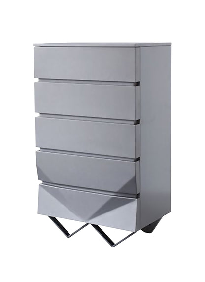 Modrest Duke Modern Grey and Black Gun Chrome Chest