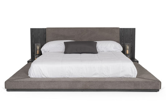East King Nova Domus Jagger Modern Grey Bed