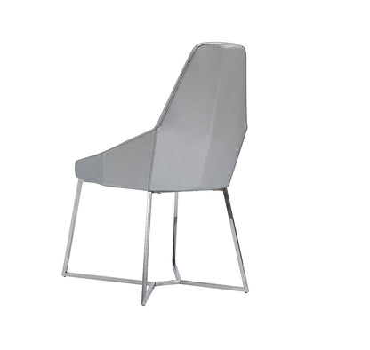 Modrest Sarah Modern Pearl Grey Leatherette Dining Chair