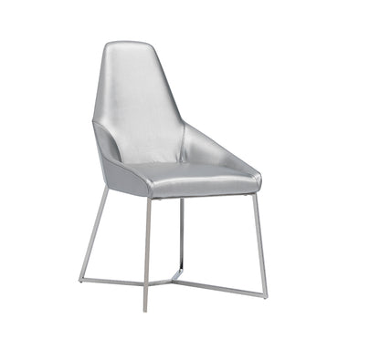Modrest Sarah Modern Pearl Grey Leatherette Dining Chair