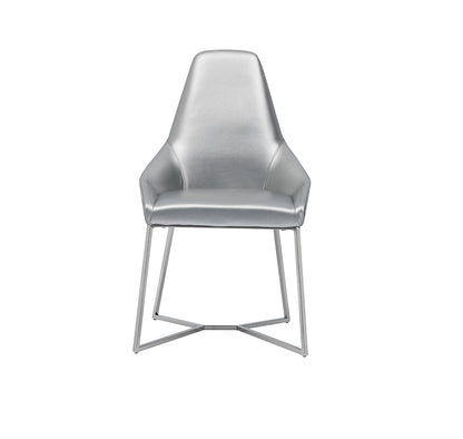 Modrest Sarah Modern Pearl Grey Leatherette Dining Chair