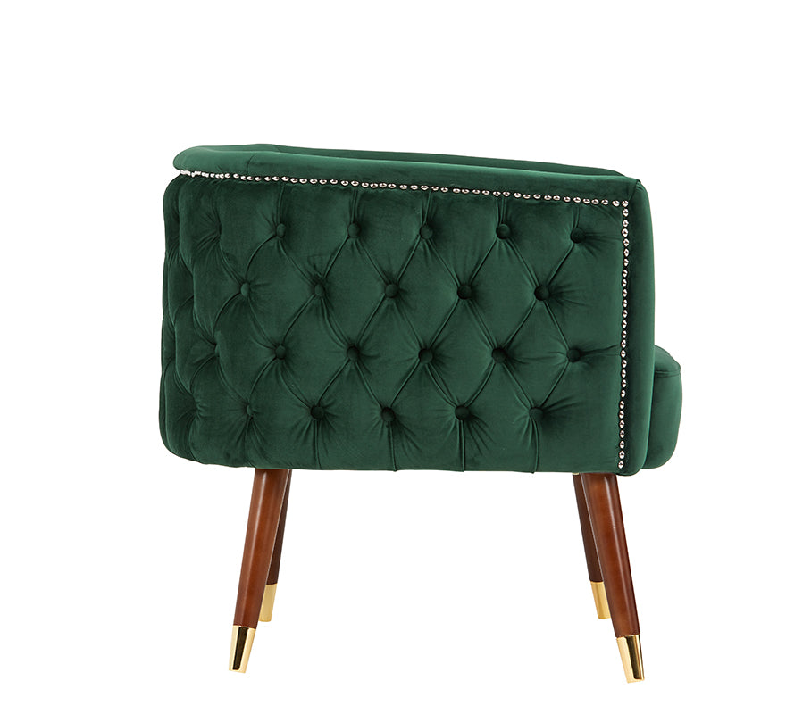 Modrest Bethel Modern Green Velvet Accent Chair