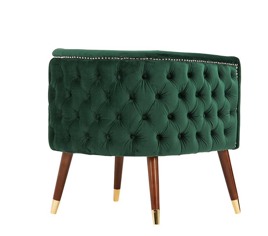 Modrest Bethel Modern Green Velvet Accent Chair