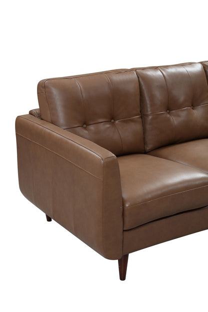 Divani Casa Lyman Modern Brown Sofa
