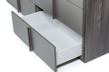Nova Domus Lucia Italian Modern Elm and Matte Grey Dresser