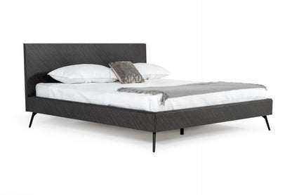 Modrest Gaige Queen Modern Grey Elm Bed