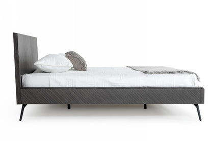 Modrest Gaige Queen Modern Grey Elm Bed