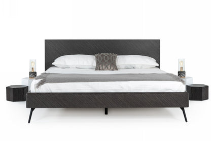 Modrest Gaige East King Modern Grey Elm Bed