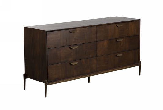 Modrest Shane Modern Acacia and Brass Dresser