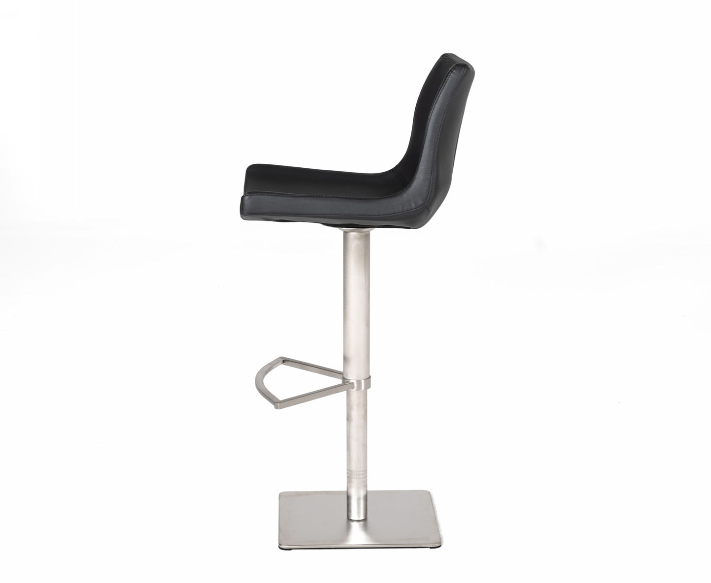 Modrest Aaron Modern Black Eco-Leather Bar Stool
