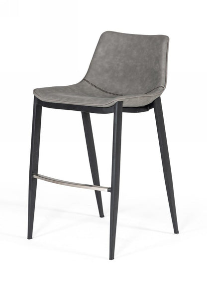 Modrest Jane Modern Grey and Black Counter Stool