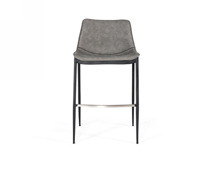 Modrest Jane Modern Grey and Black Counter Stool
