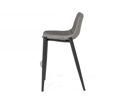 Modrest Jane Modern Grey and Black Counter Stool