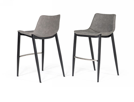 Modrest Jane Modern Grey and Black Counter Stool