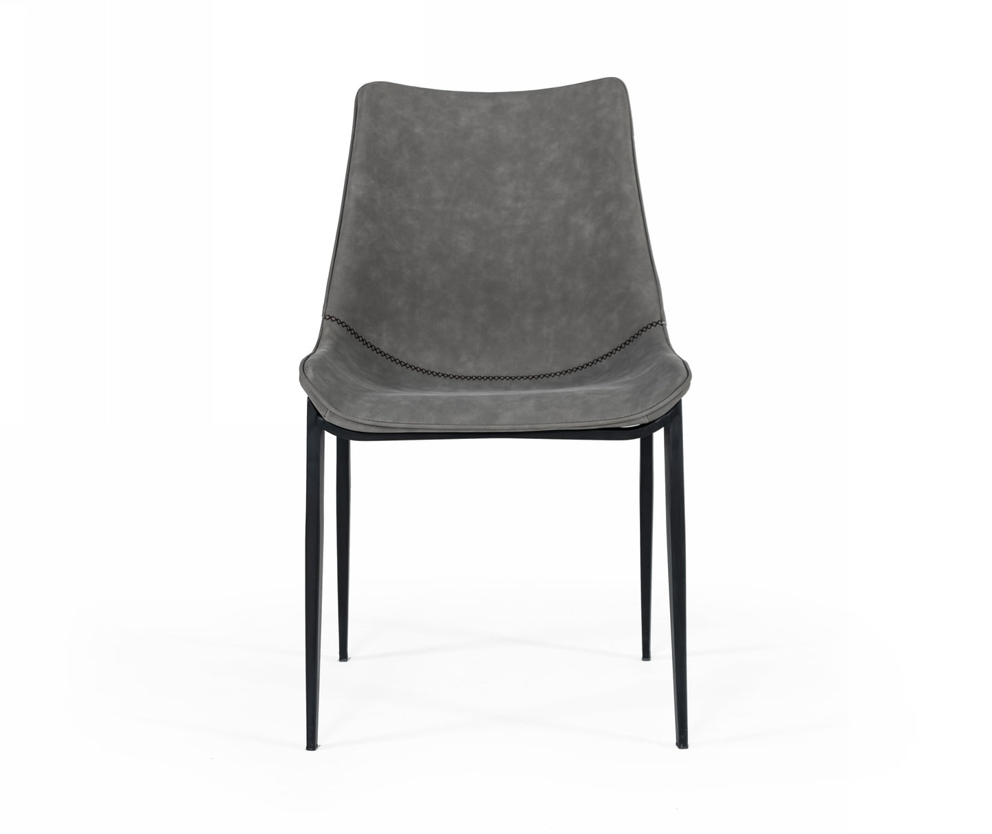 Modrest Frasier Modern Grey Eco-Leather Dining Chair (Set of 2 )