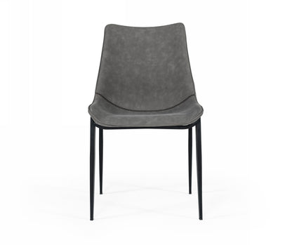 Modrest Frasier Modern Grey Eco-Leather Dining Chair (Set of 2 )
