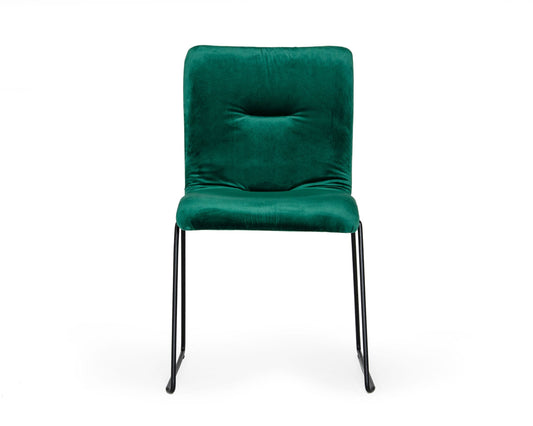 Modrest Yannis Modern Green Fabric Dining Chair