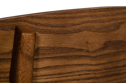 Modrest Prospect Modern Grey Fabric and Walnut Dining Chair