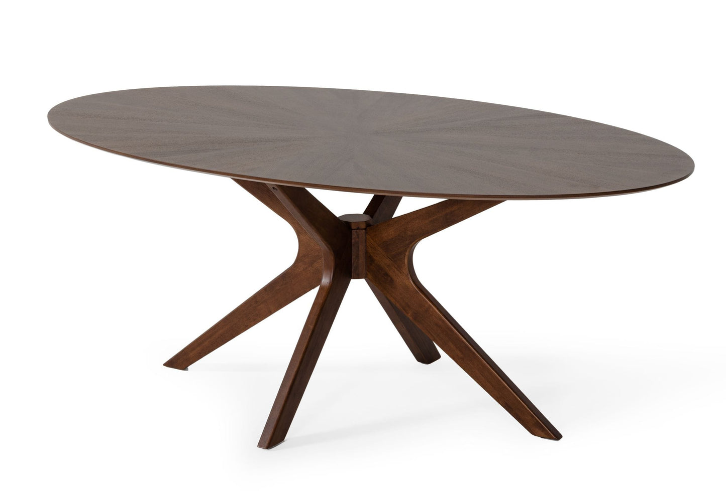 Modrest Prospect Modern Oval Walnut Dining Table
