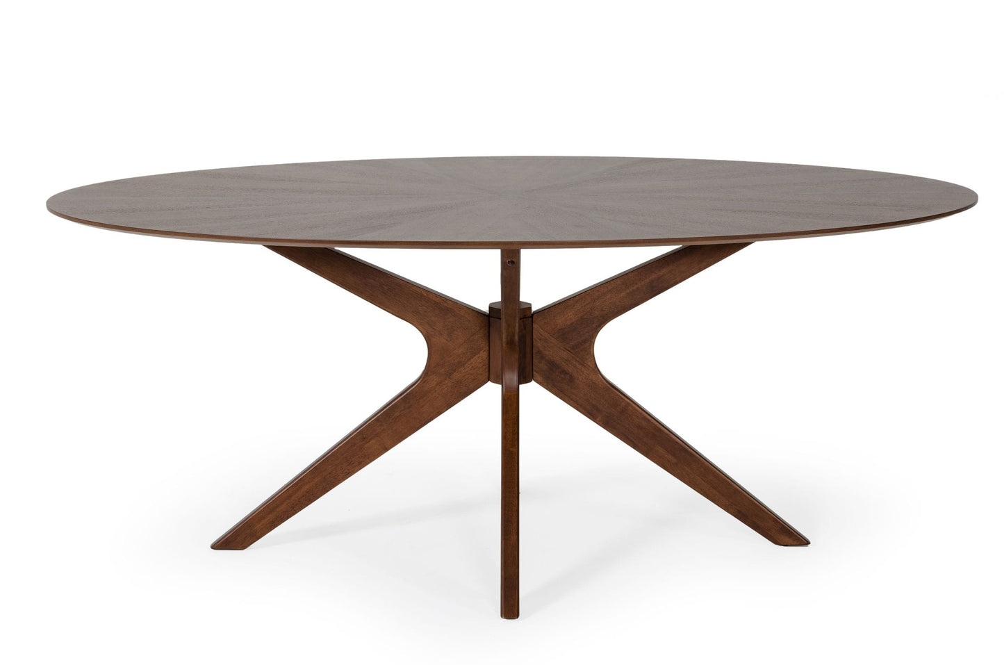 Modrest Prospect Modern Oval Walnut Dining Table