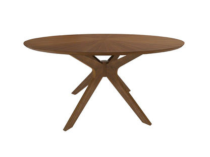 Modrest Prospect Modern Round 59" Walnut Dining Table