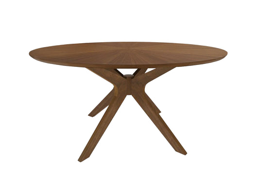 Modrest Prospect Modern Round 59" Walnut Dining Table