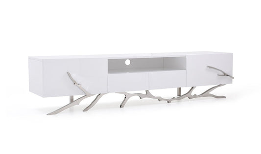 Modrest Legend 87"-Wide Modern White TV Stand