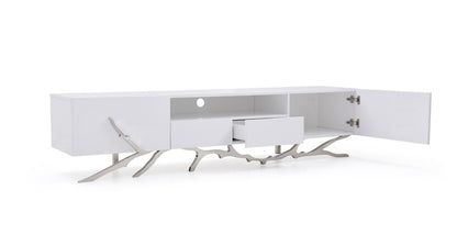 Modrest Legend 87"-Wide Modern White TV Stand