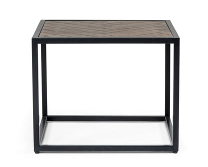Modrest Pasada Industrial Brown Acacia End Table