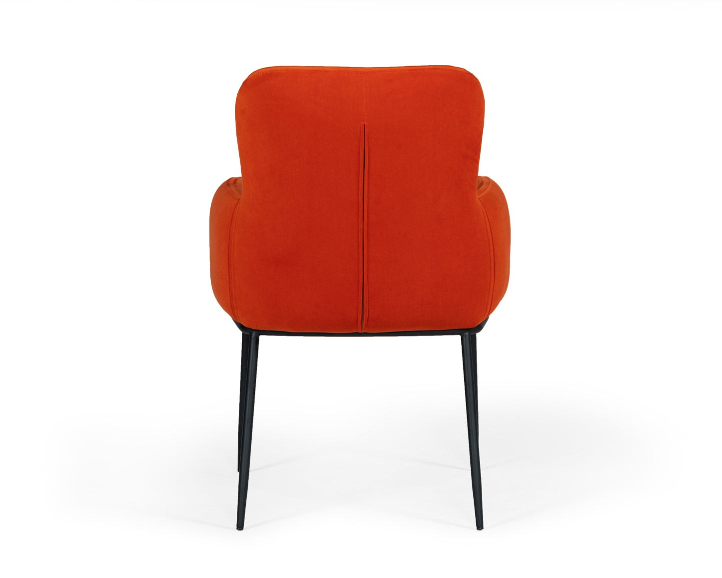 Modrest Frisco Mid-Century Orange Velvet dining Chair