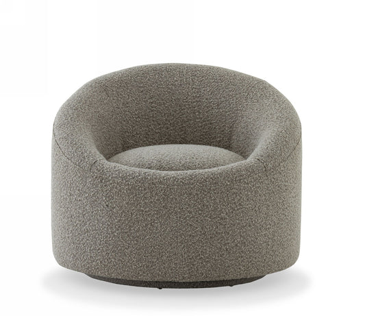 Modrest Frontier Glam Grey Fabric Accent Chair