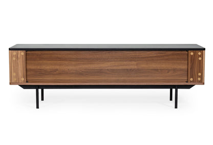 Modrest Maggie Modern Walnut and Grey TV Stand