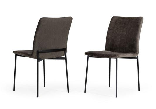 Modrest Maggie Modern Black and Brown Dining Chair