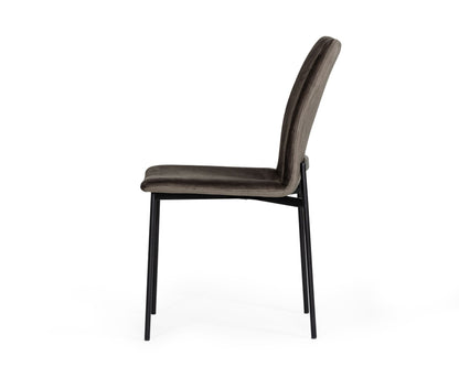 Modrest Maggie Modern Black and Brown Dining Chair